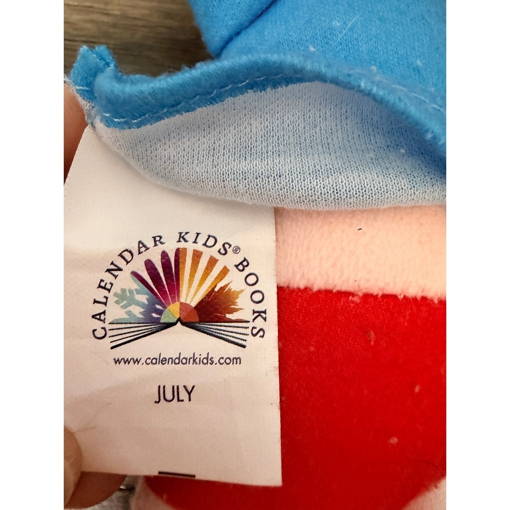 Calendar Kids Books July Plush‎ Doll Red Hair Blue Shirt Striped Shorts 12 inch - Picture 5 of 6